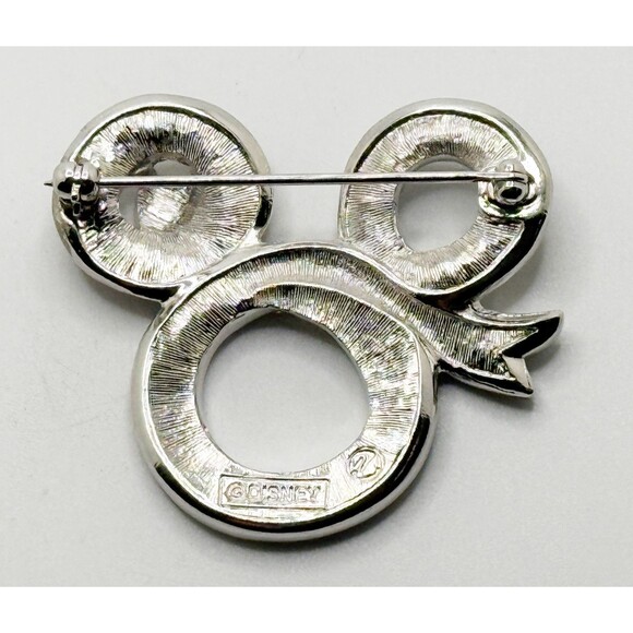 Disney Swarovski Patriotic Mickey Brooch Pin Rare - Picture 2 of 3
